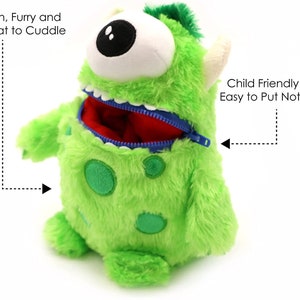 Worry Yummy Monster Doll Toy Worry Yummy Childrens Anxiety Worried Soft Toy Zipper Mouth for Boys & Girls Hank image 2