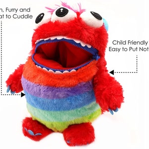 Inquiétude Yummy Monster Doll Toy InquièteZ Yummy Lanxiété des enfants inquiète soft toy zipper bouche pour les garçons et les filles Munch image 2