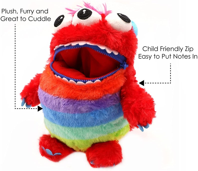 Inquiétude Yummy Monster Doll Toy InquièteZ Yummy Lanxiété des enfants inquiète soft toy zipper bouche pour les garçons et les filles Munch image 2