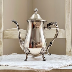 Vintage Silver Plate Coffee Pot by Leonard