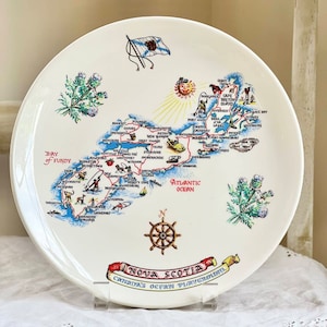 Vintage Nova Scotia Canada Souvenir Plate