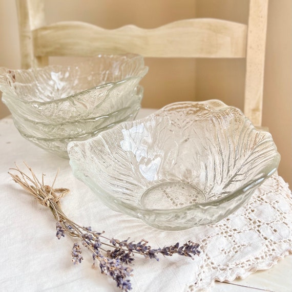Individual glass top salad bowls