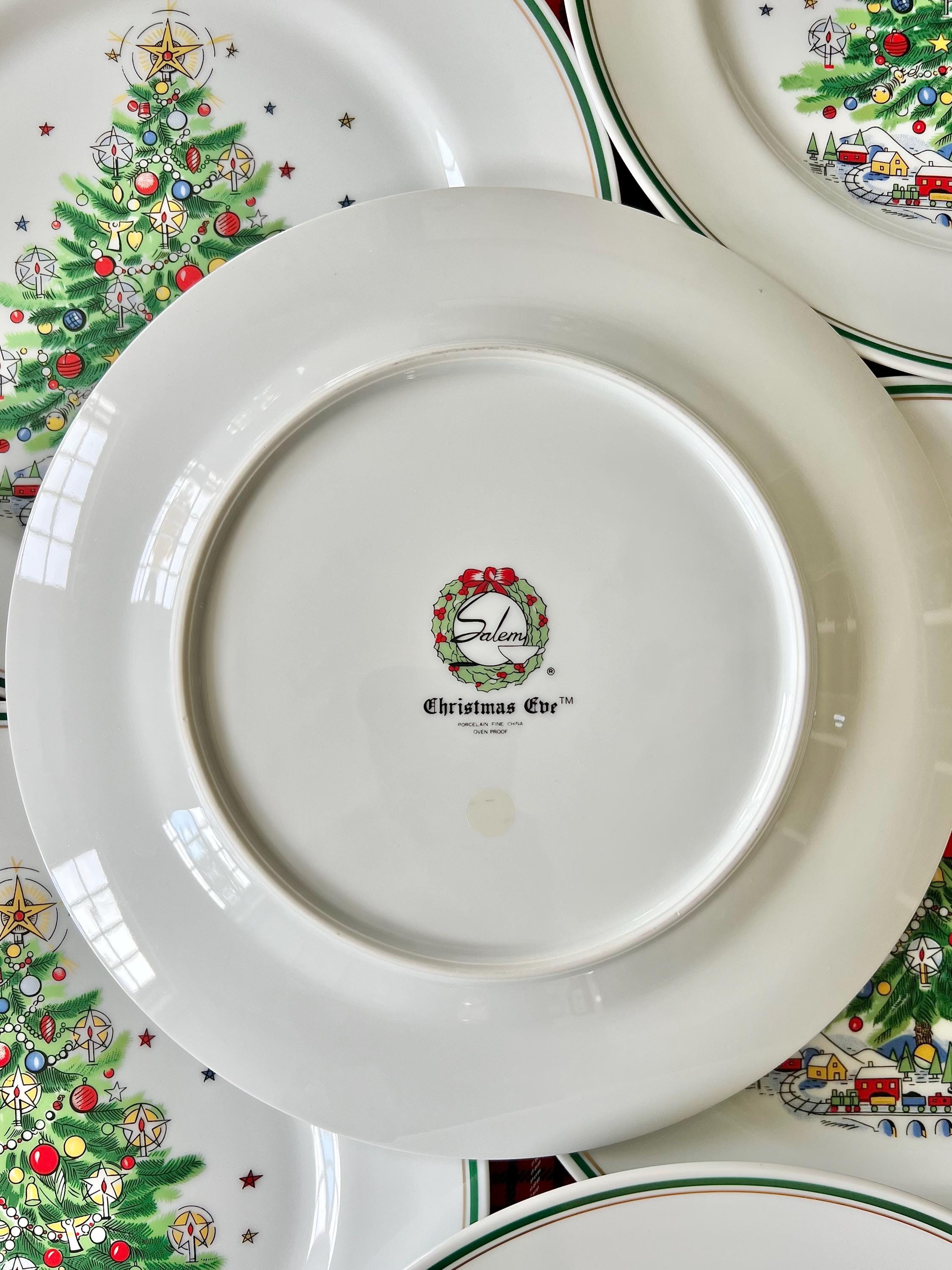 Vintage Set (6) “christmas Eve” by Salem China, Porcelain