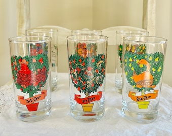 Hand Painted Twelve Days of Christmas Set of 12 Wine Glasses - Etsy