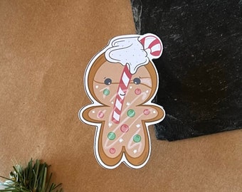 Boba Gingerbread Christmas Sticker