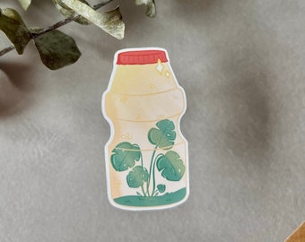 Greenhouse Yakult Sticker, Yakult Plant Sticker, Aesthetic Monstera Sticker, Asian Food Sticker