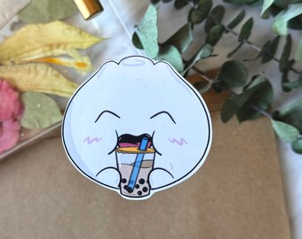 Bubble Tea Bao Sticker - Asian Food Steamed Bun Sticker