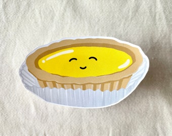 Egg Tart Sticker | Asian Bun Sticker