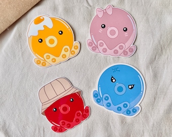 Takoyaki Sticker, Cute Octopus Sticker