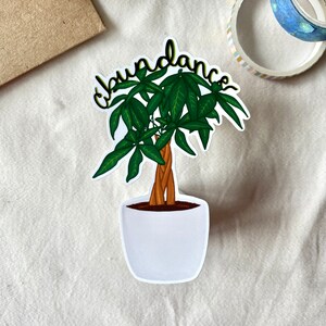 Money Tree Plant Sticker Motivational Plant Plant Friends Sticker Waterproof for laptop, planner, bujo, tumbler "Abundance"