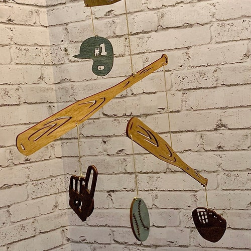 Baseball Mobilebaseball Mobile for Cribsbaseball Theme Etsy