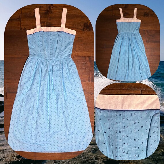 1960’s Lanz Blue Summer Dress | Size