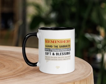 Sabbath Reminder | Mug with Color Inside