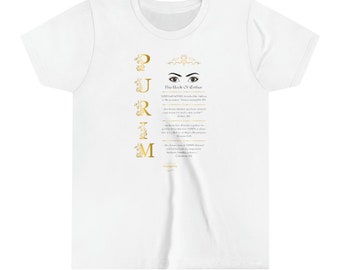 Purim Esther Hadassah Adar 13 & 14 Shirt | Youth Short Sleeve Bible Tees