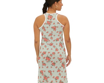 Floral Sage Athletic Dress  | Women's Racerback Modest Dress