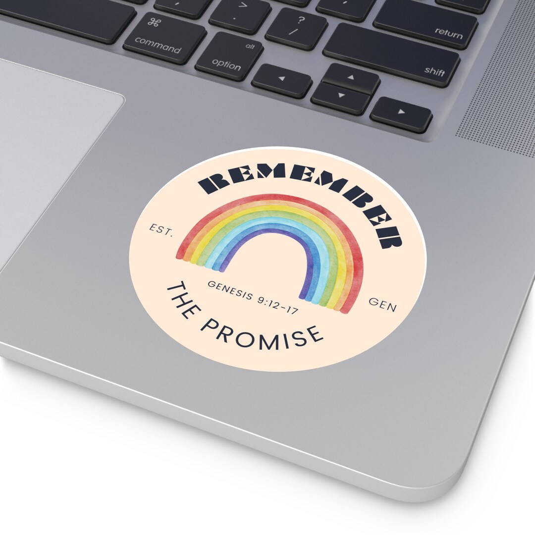 Remember the Promise Rainbow | Round Vinyl Stickers - Etsy