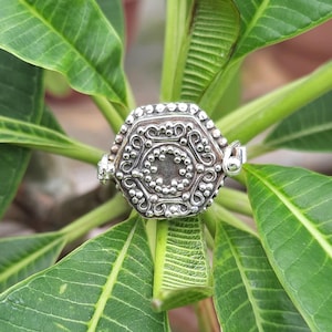 With Out Stone Ring/Solid Poison Ring/Sterling Silver 925 Ring/Handmade Poison Ring/Small Box Ring/Beautiful Small Ring/Gift For Every
