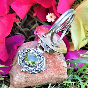 Natural Peridot Poison Ring/925 Sterling Silver Ring/Silver Handmade Ring/August Birthstone Ring/Beautiful Small Ring/Gift For Her
