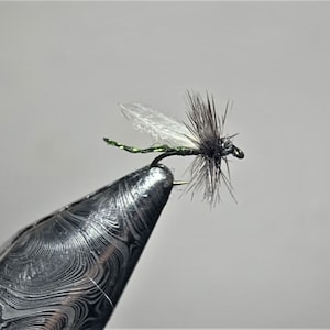 Six (6) Midge CDC Wing Dry Flies, Size 20, Free Shipping. A14