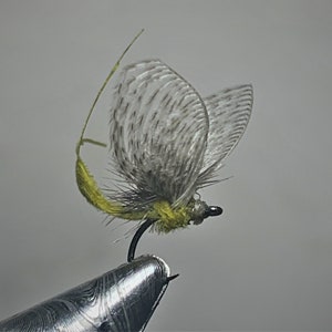 Six (6) Wally Wing PMD (Raptor) PL Hatch Master Dry Flies, Size 14, Free Shipping, A25