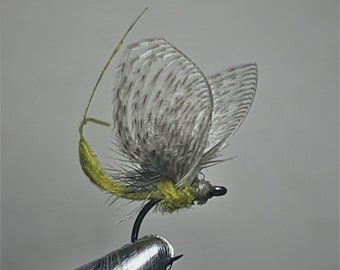 Six (6) Wally Wing PMD (Raptor) PL Hatch Master Dry Flies, Size 14, Free Shipping, A25