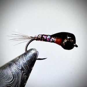 Six (6) Perdigon OP Nymphs, Size 12, Free Shipping