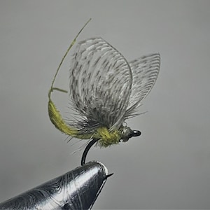 Six (6) Wally Wing PMD (Raptor) PL Hatch Master Dry Flies, Size 14, Free Shipping, A25