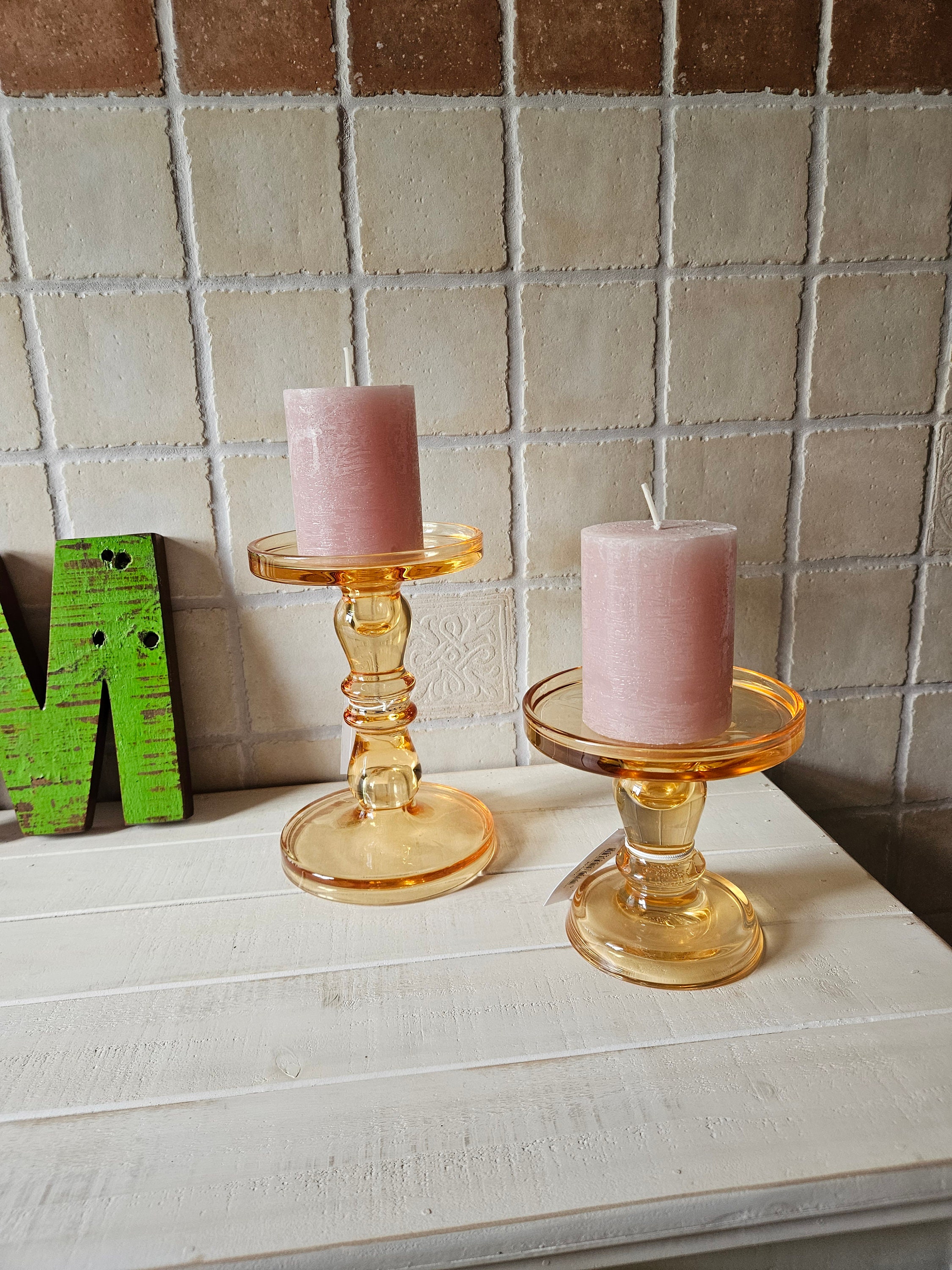 Kerzenständer für Stumpenkerzen, antique