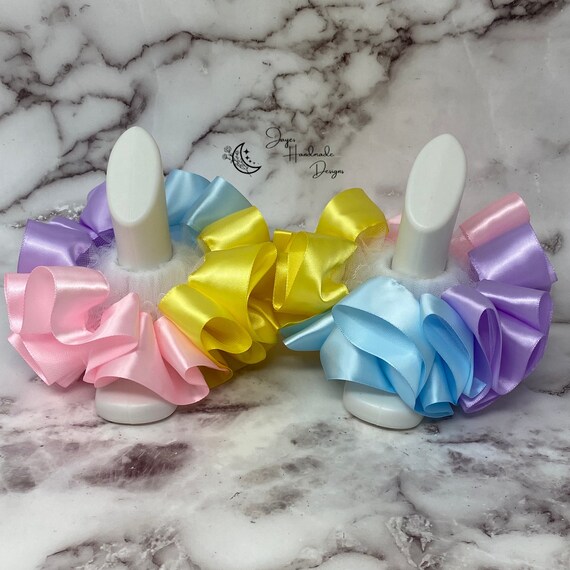 Multi Color Ruffle Anklets Ribbon Ruffle Anklets Ruffle Etsy