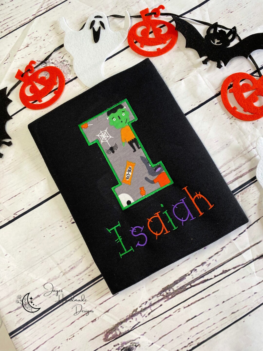 Monogram Halloween Shirt Kids Halloween Shirt Custom - Etsy