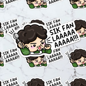 Sik Fan La Sticker, 食飯啦 Time to Eat Dinner is Ready Food is Done Granny Grandma Mother Mom calling funny sticker decor laptop water bottle