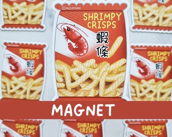 Shrimpy Crisps Refrigerator Magnet, Asian Snack Magnet, Asian Food magnet, Asian kitchen decor,  Kitchen decor gift, Fridge Magnets, Cute