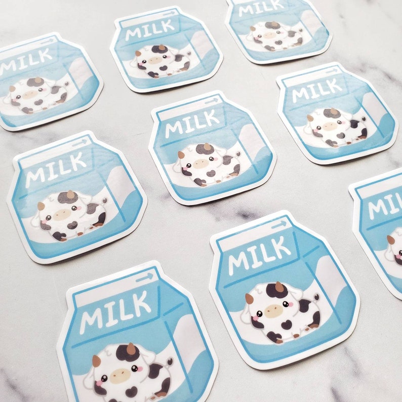 Cute Cow Milk Sticker Milk Lover Dairy Lover Animal Lover - Etsy
