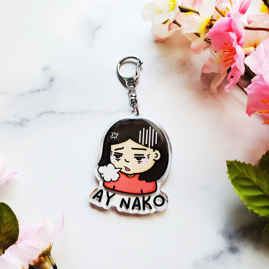 Ay Nako Acrylic Keychain, Filipino Mom Keychain, Filipino Keychain