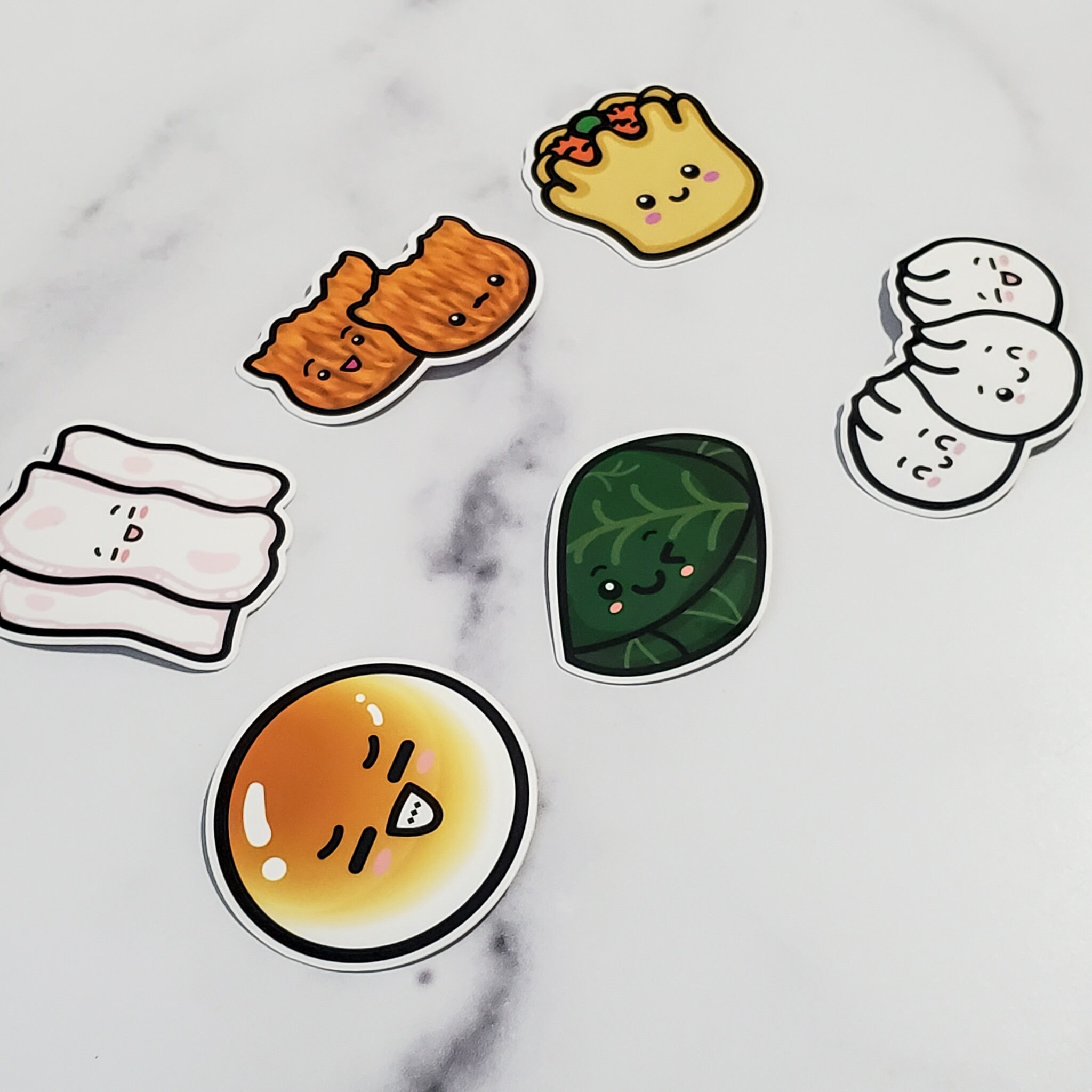 Dim Sum Sticker Pack Set A 6 Piece Dumplings Pastry Cantonese Chinese Brunch Lunch Food Foodie Asian Food Kawaii Cute Sticker Stationery