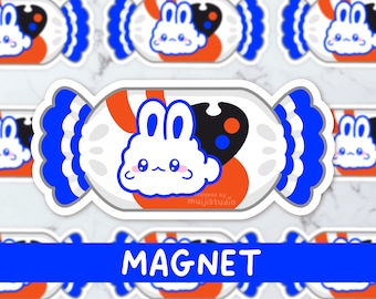 White Bunny Milk Candy Magnet: Kawaii Fridge Decor