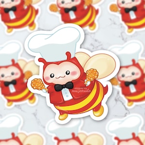 Happybee Sticker, fried chicken sticker, Filipino sticker, Filipino food art, Filipino artwork, Filipino gift, Philippines sticker, pinoy