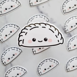 Dumpling Sticker, Gyoza, Mandarin, jiaozi, potsticker, Asian food sticker, vinyl sticker, laptop  decal, water bottle sticker, stationery