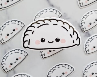 Dumpling Sticker, Gyoza, Mandarin, jiaozi, potsticker, Asian food sticker, vinyl sticker, laptop  decal, water bottle sticker, stationery