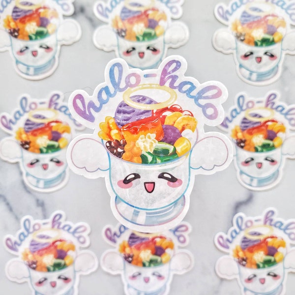 Halo-Halo Sticker, Filipino Dessert sticker, Filipino food sticker, Pinoy food, Filipino artwork, Filipino gift, Philippines sticker, foodie