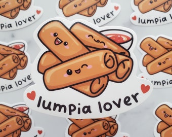 Lumpia Lover Vinyl Sticker | Spring roll egg roll Asian food, Filipino food, Filipino culture, Filipino Sticker, Food sticker, Filipino art