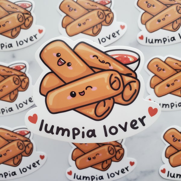 Lumpia Lover Vinyl Sticker | Spring roll egg roll Asian food, Filipino food, Filipino culture, Filipino Sticker, Food sticker, Filipino art
