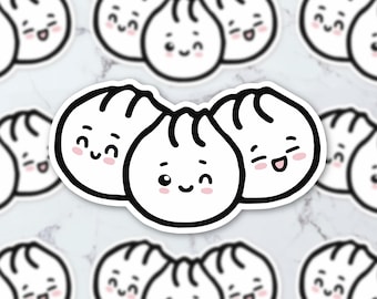 Steamed Bao Buddies Vinyl Sticker, Dim Sum Foodie Gift