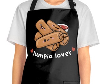 Lumpia Lover Apron, grembiule filippino, grembiule divertente, regalo filippino, rotolo di uova, cibo asiatico, cibo filippino, cultura filippina, arte filippina