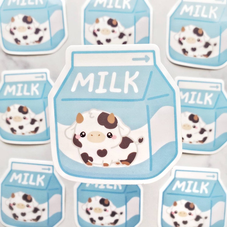 Cute Cow Milk Sticker Milk Lover Dairy Lover Animal Lover Etsy