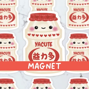 Yacute Refrigerator Magnet, Yogurt Drink Magnet, Asian Food magnet, Asian kitchen decor,  Kitchen decor gift, Fridge Magnets, Cute, Kawaii