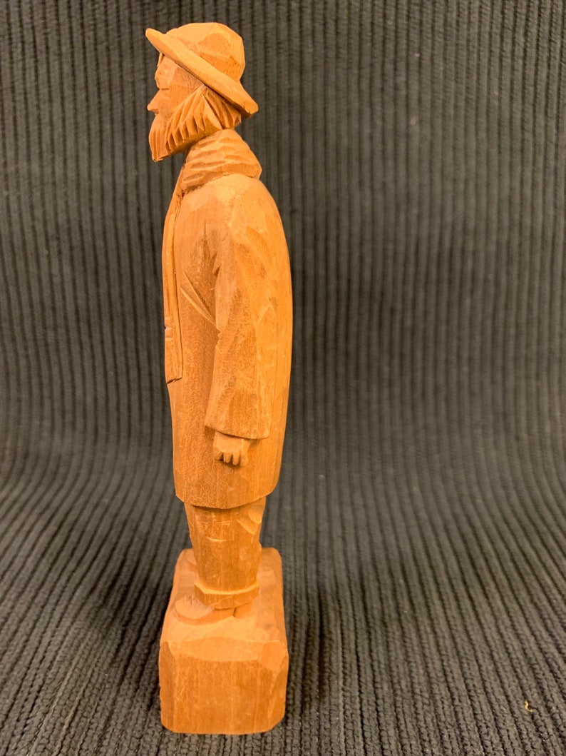 Quebec Wood Carving Husband and Wife Sculpture Figurines Etsy