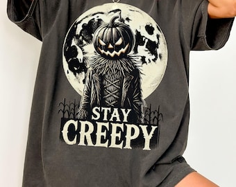 Creepy Scarecrow PNG: Halloween T-Shirt Design (Digital Download)