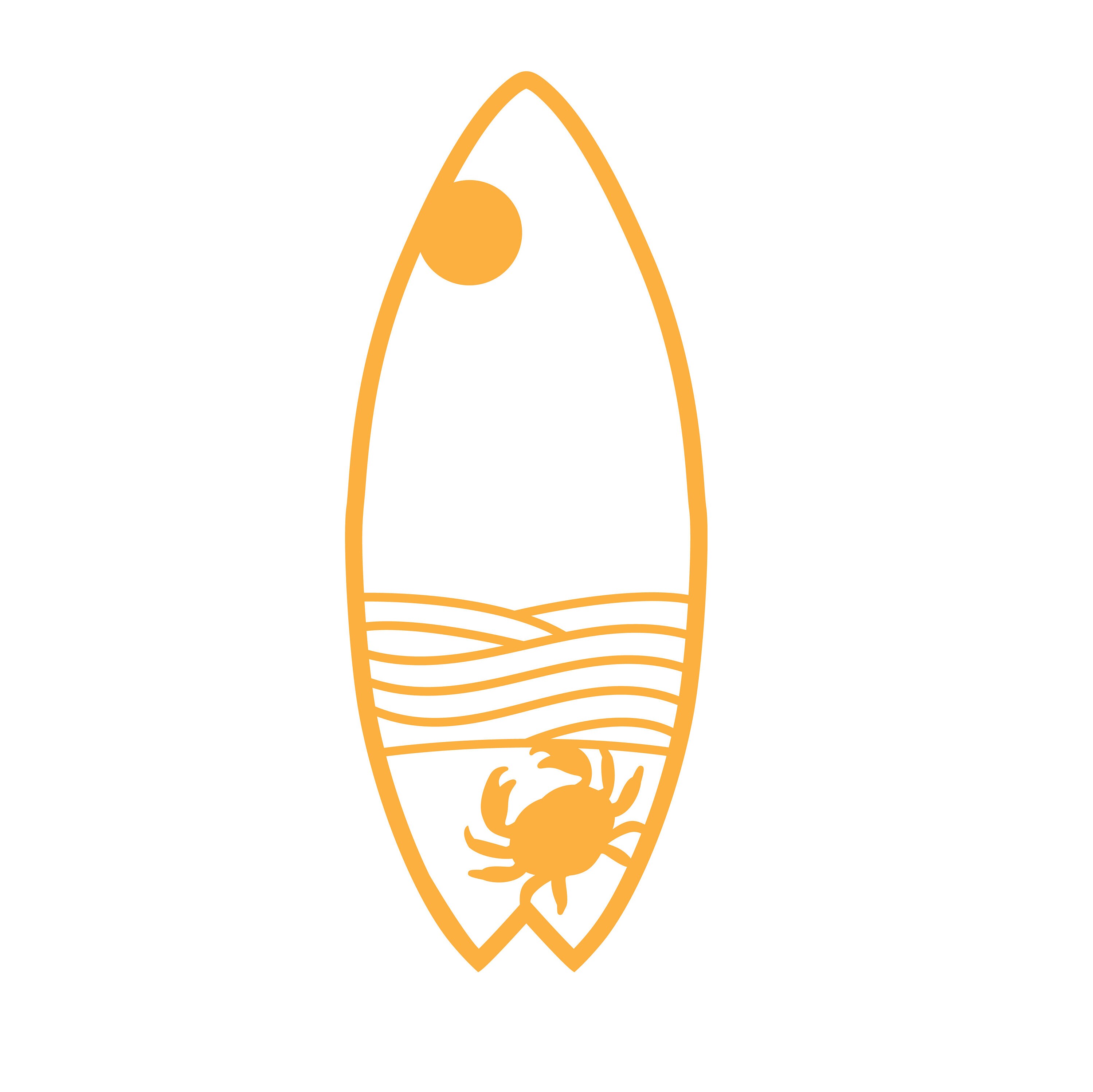 Surf Board 3 Layered 3d Laser Cut Paper Wood Metal Laser Cut Cricut Silhouette Vectoral SVG DXF