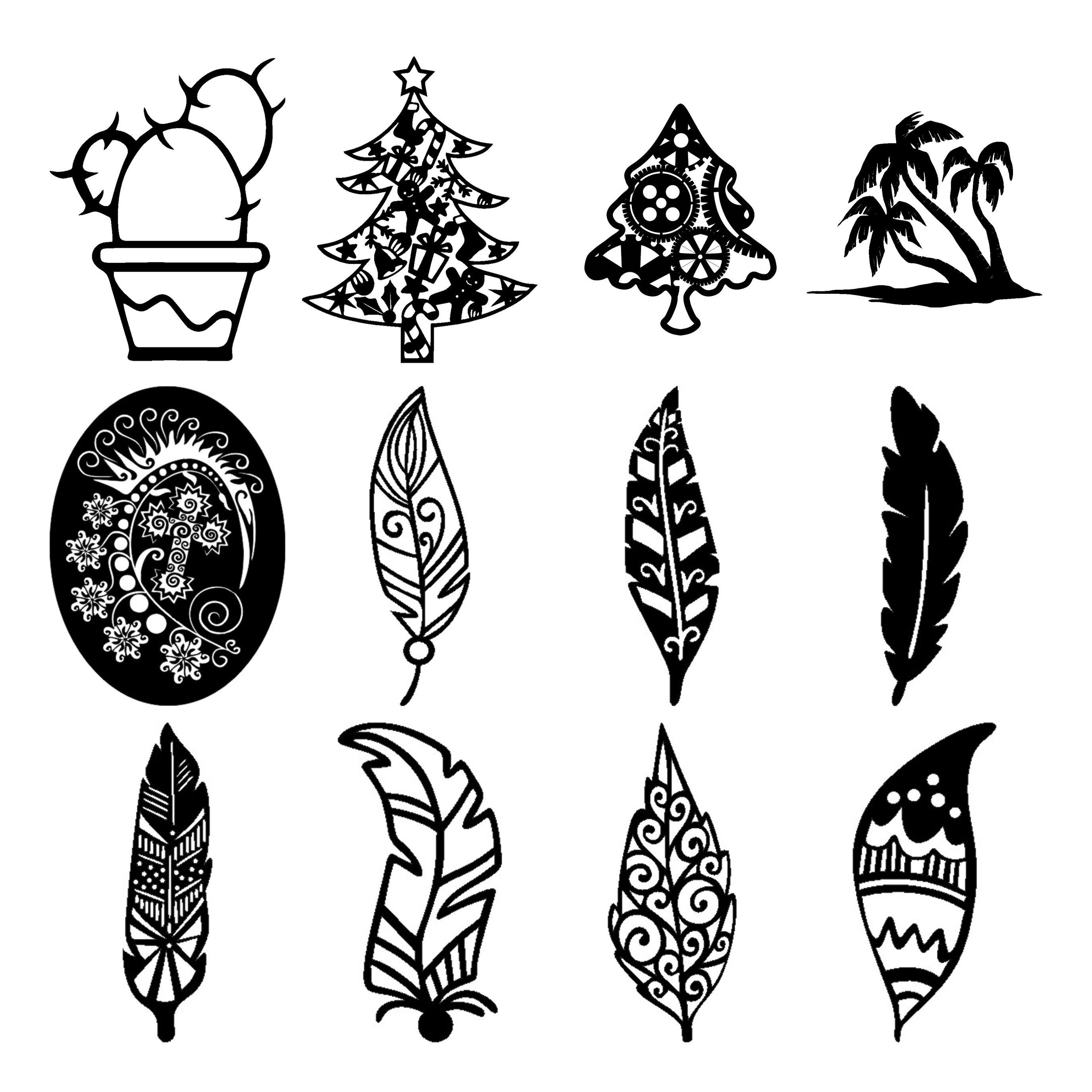 64 SVG Flowers DXF Wall Decor Bundle for Metal Wood Laser CNC Etsy